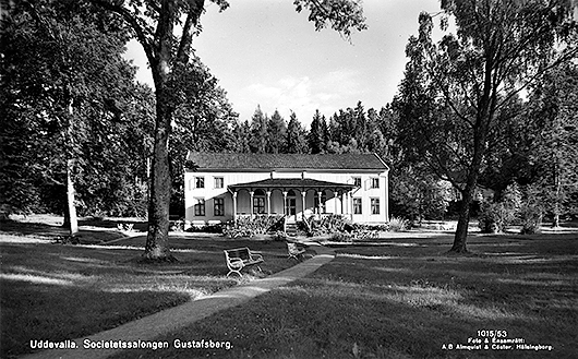 Gustafsbergs societetssalong byggdes 1836. Foto från 1940-talet. UMFA 53263:6092