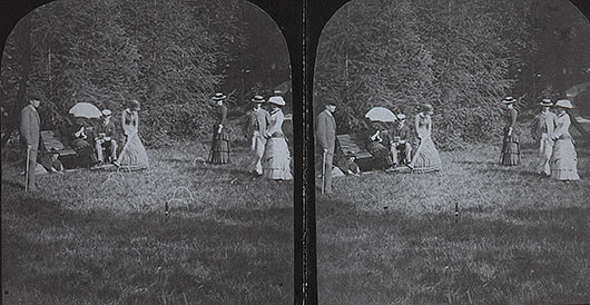 Krocketspel på Gustafsberg omkring 1900. UMFA 53086:0411. 