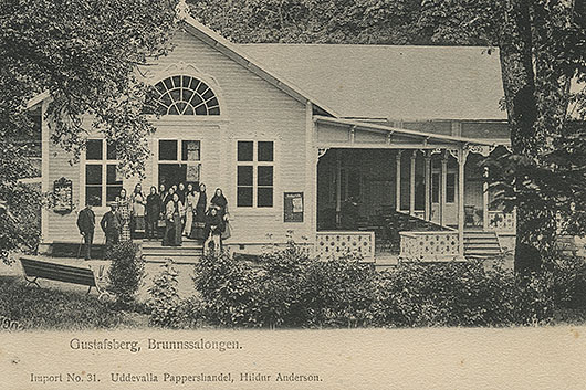 Brunnssalongen på Gustafsberg omkring 1900. UMFA 53096:0056. 