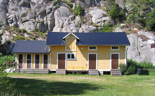 Bild på uthus på Grängesbergs skollovskoloni