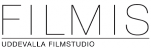 Logotyp. Filmis, Uddevalla filmstudios logotyp i svart vitt.