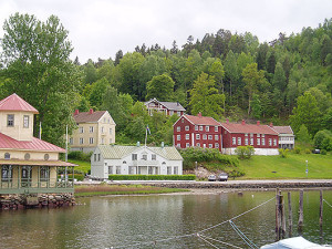Bild på badorten Gustafsberg idag.