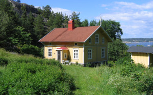 Bild på manbyggnaden på gården Blötebogen