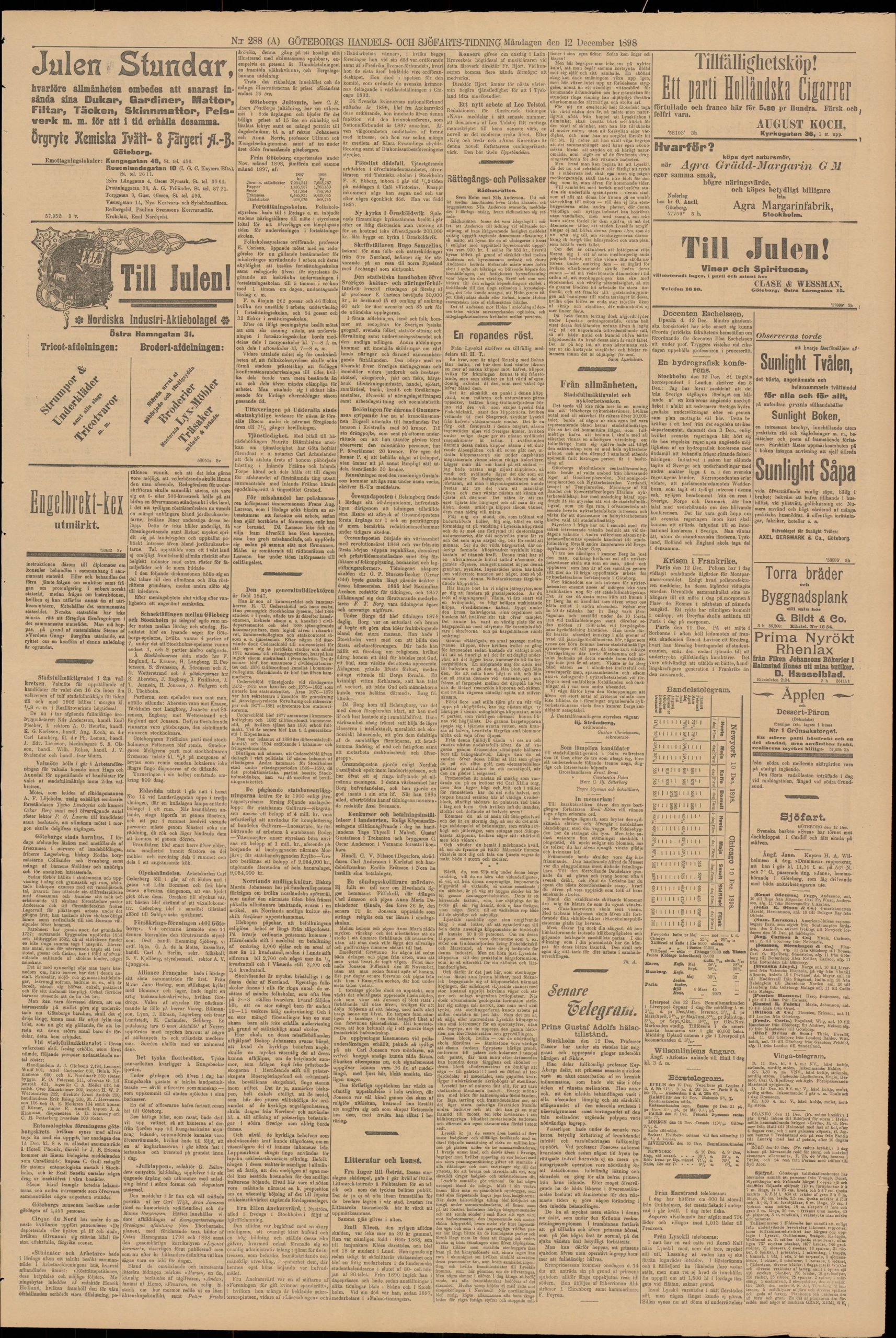 Gulnad tidningssida.