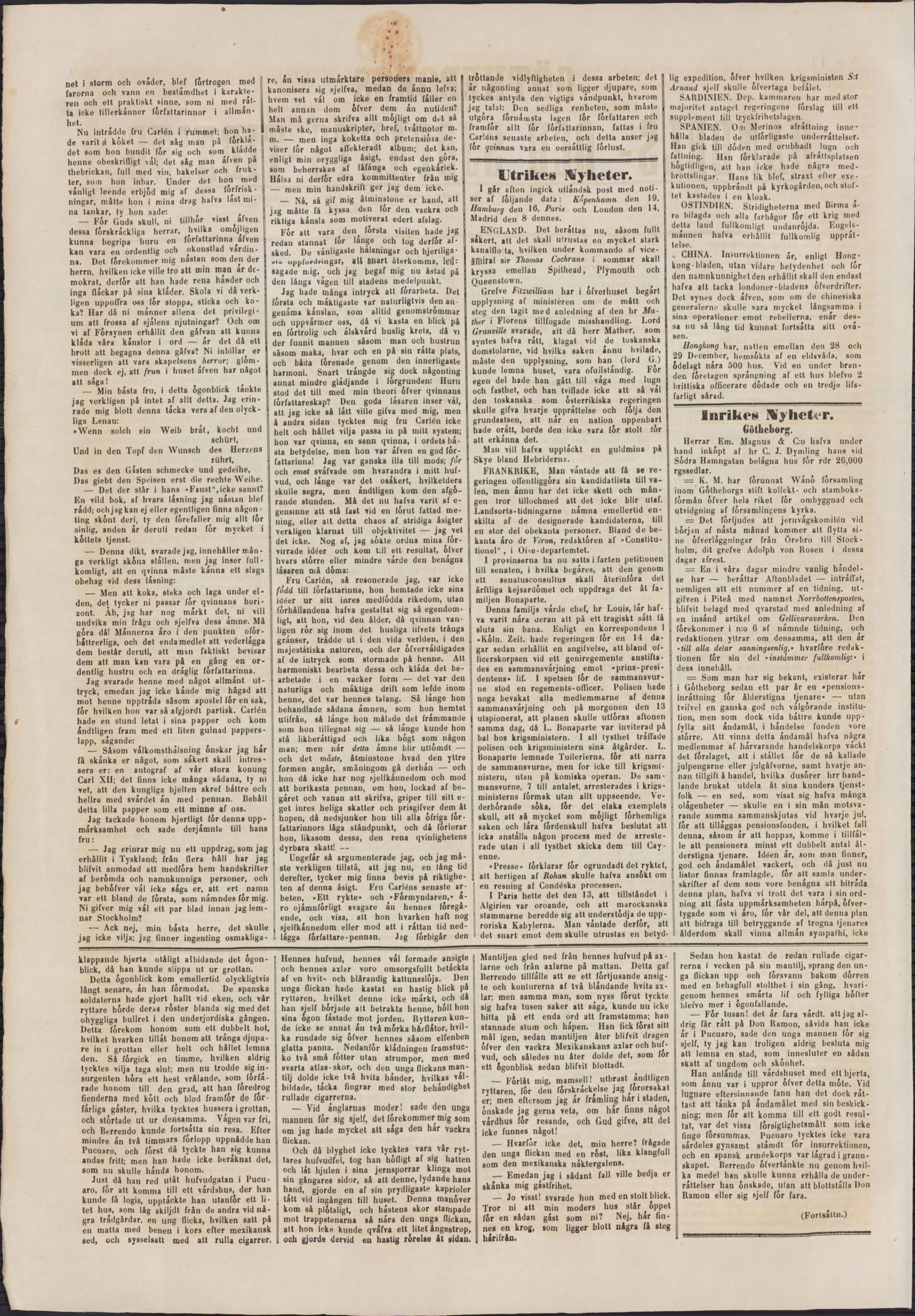 Gulnad tidningssida.