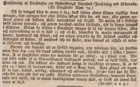 Gulnad tidningssida med svårläst text. Avsnitt 2.