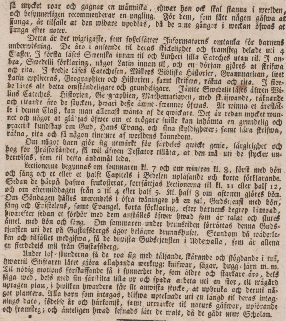 Bild 4. Gulnad tidningssida med svårläst text. Avsnitt 4.