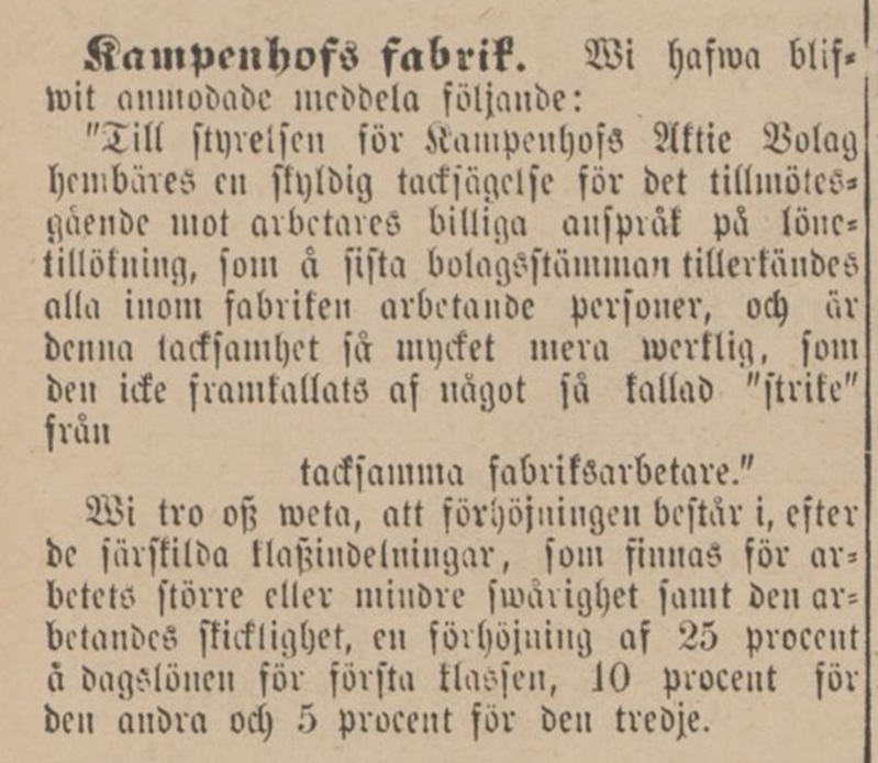 Gulnad tidningsnotis med tryckt text.