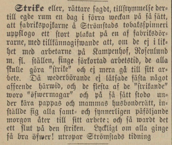 Gulnad tidningsnotis med tryckt text.
