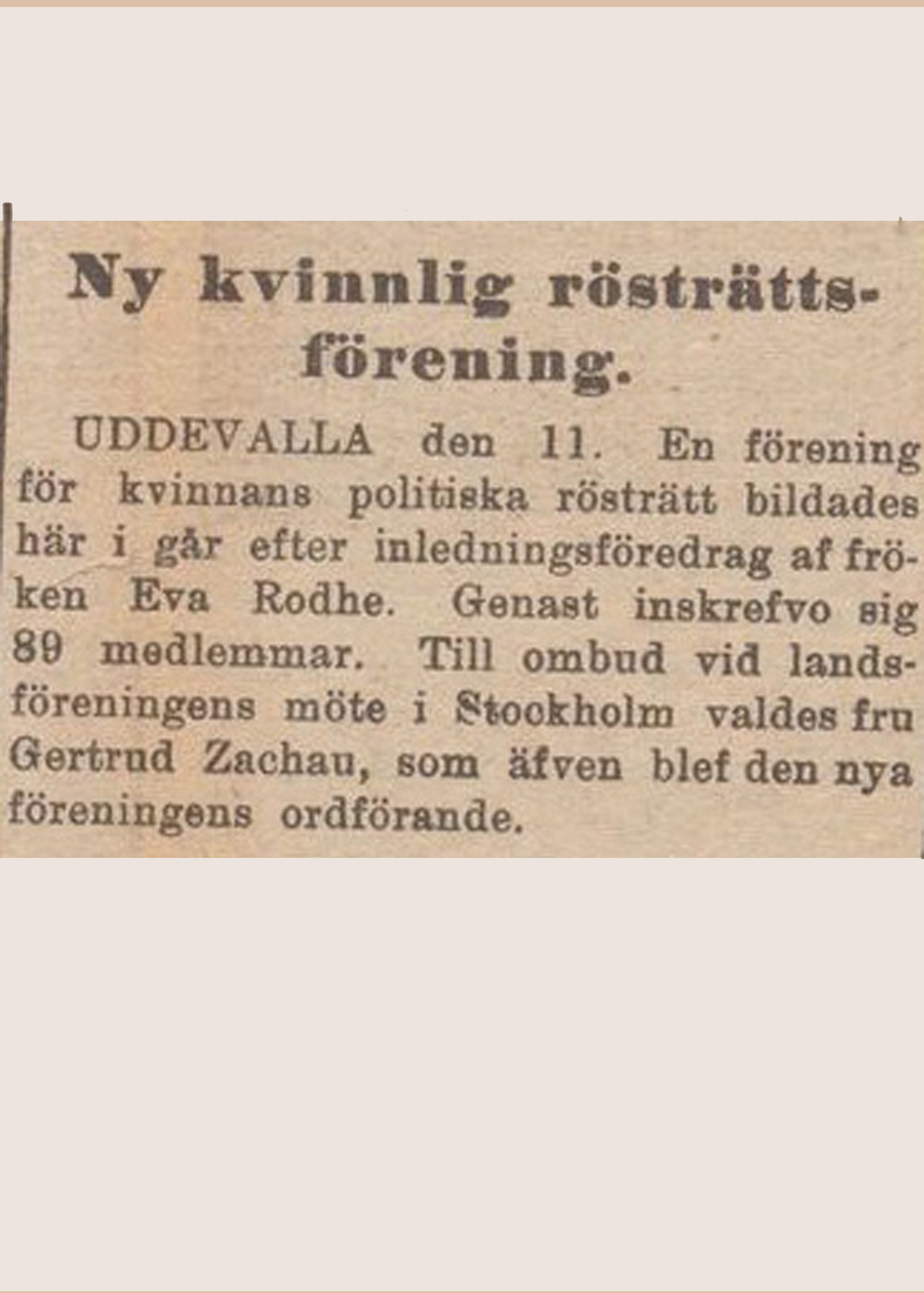 Gulnad tidningssida.