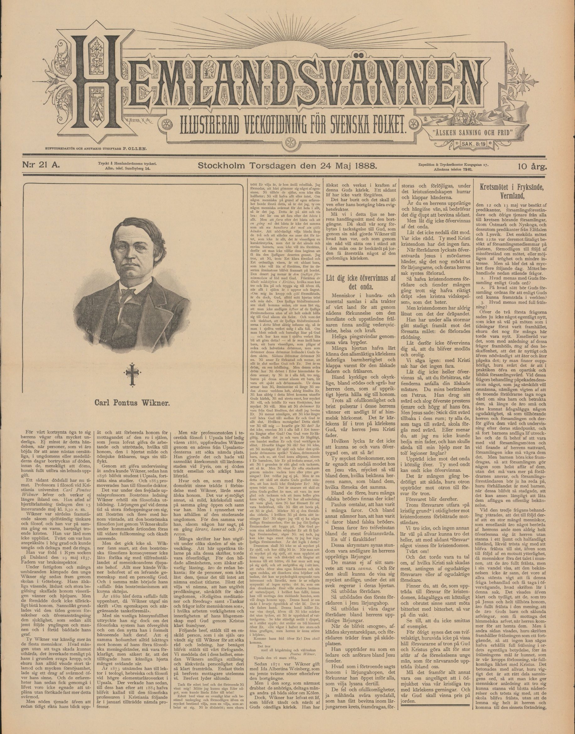 Gulnad tidningssida.