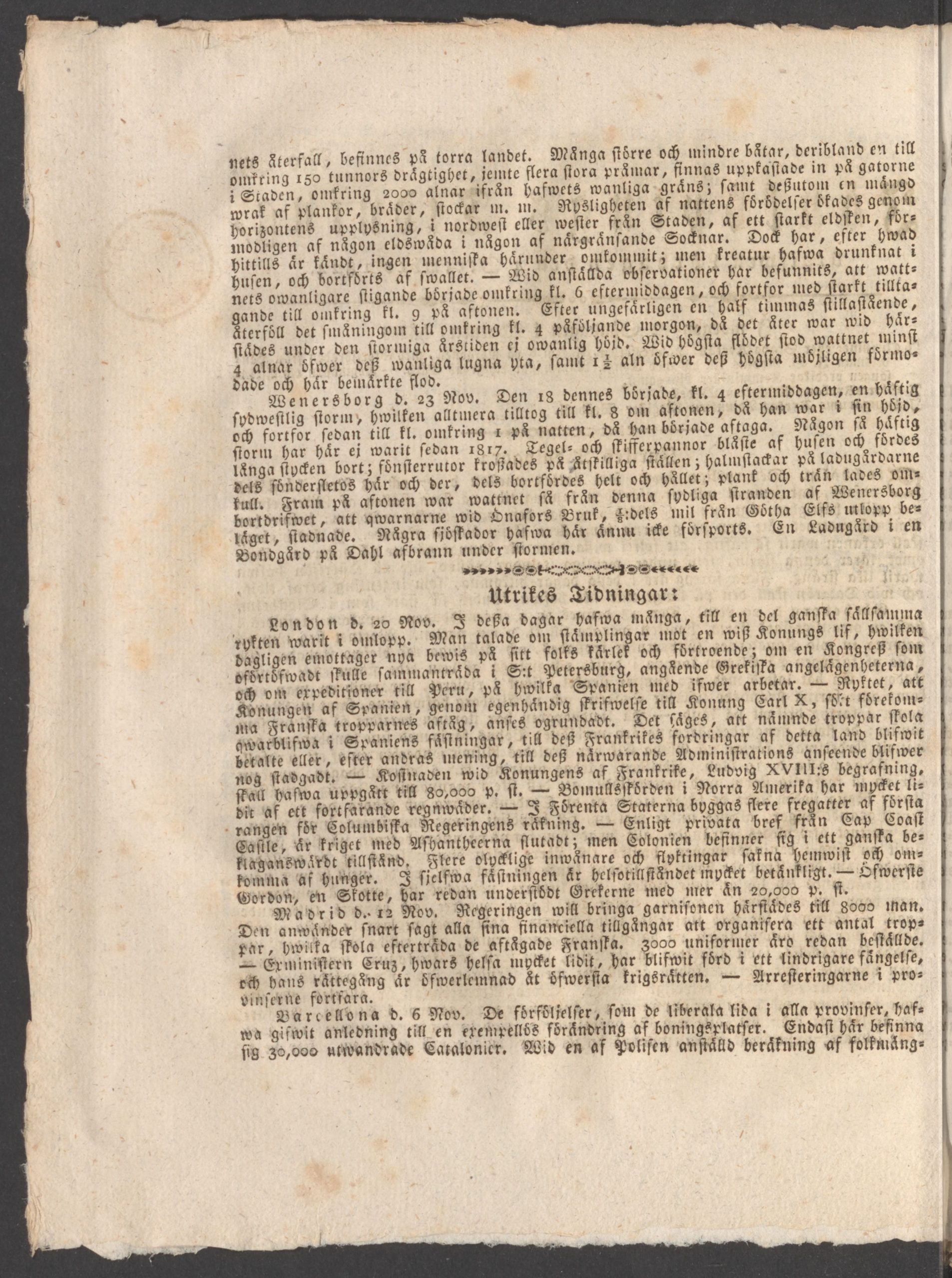 Gulnad tidningssida.