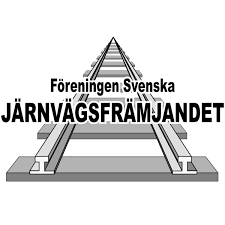 järnvägsräls med text : Föreningen svenska järnvägsfrämjandet