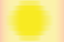 Ett kraftigt gult fält i mitten, liknande en sol. Det runda fältet tonar av utåt, mot ett ljusare gult parti som ligger runt den runda formen. Svagt rosa kanter vid och vänster bildkant.